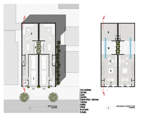 ground & second floor plan