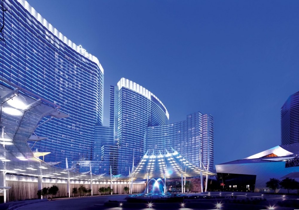 CityCenter Aria and Crystals at night CityCenter Aria and Crystals at night
