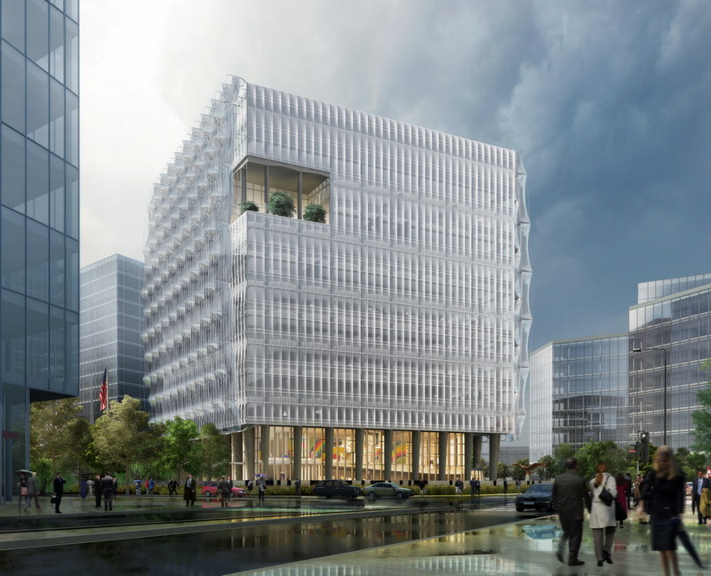 US Embassy in London / Kieran Timberlake View from Nine Elms Lane