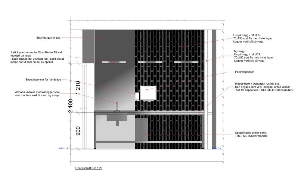 BIT Bogstadveien - Scenario bathroom section