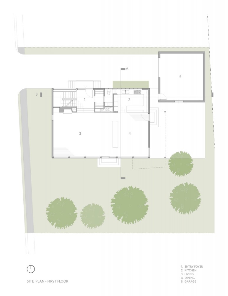 Kowalewski Residence - Belmont Freeman Architects ground floor plan