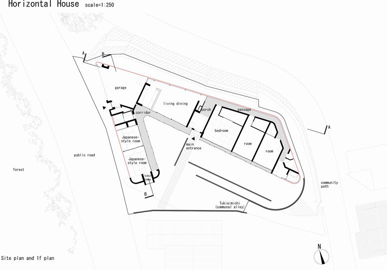 Horizontal House - EASTERN Design Office floor plan