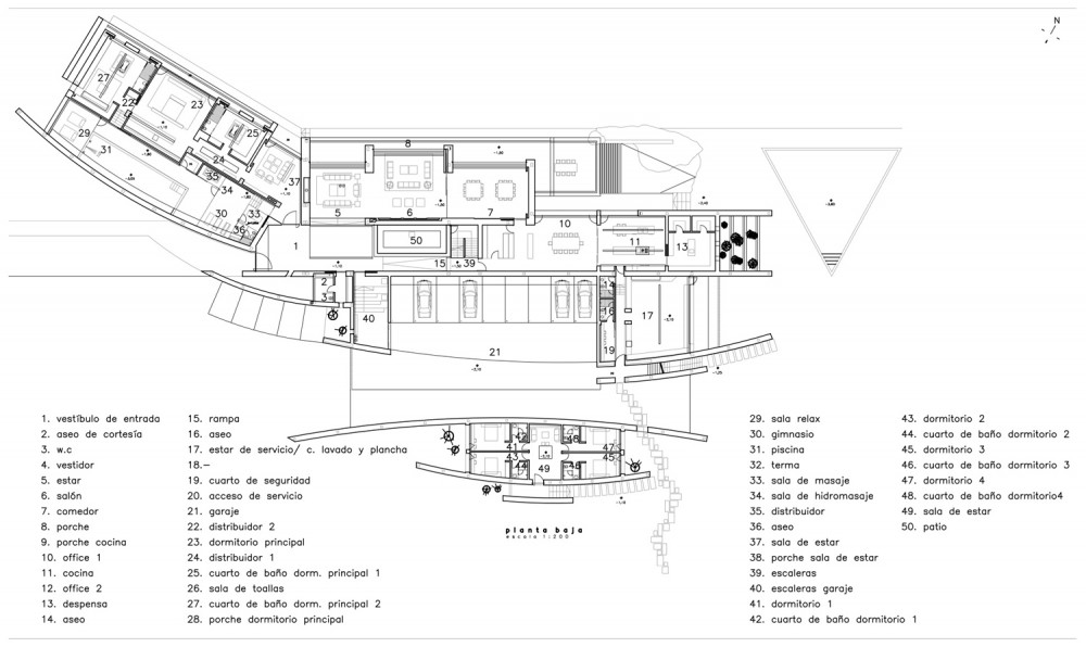 House in Somosaguas - A-cero lower floor plan