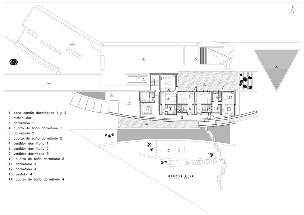 House in Somosaguas - A-cero upper floor plan