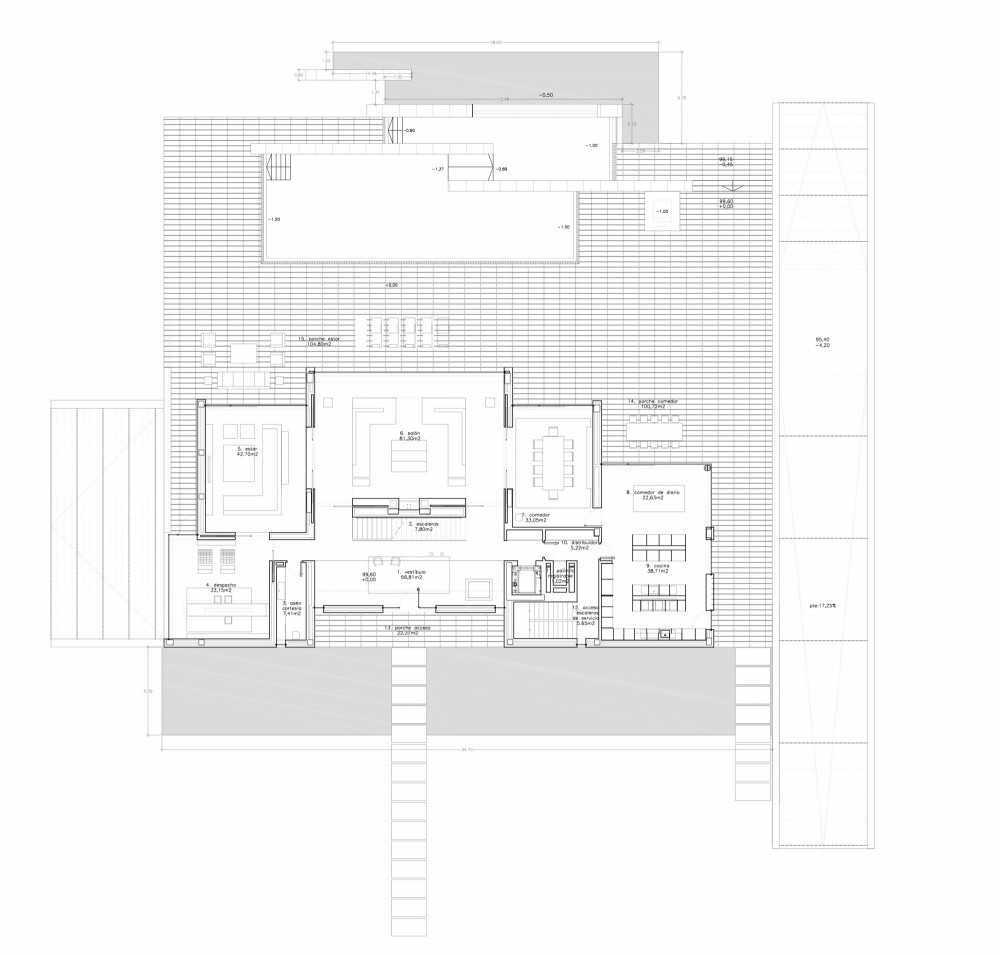 La Finca Residence - A-cero ground floor plan