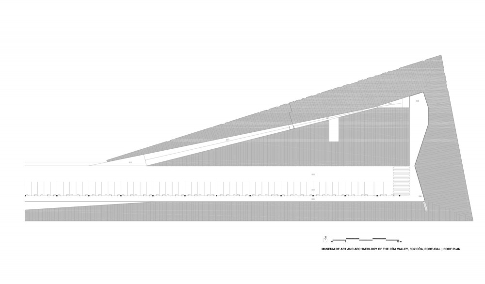 Museum of Art and Archaeology of the Côa Valley - Camilo Rebelo roof plan