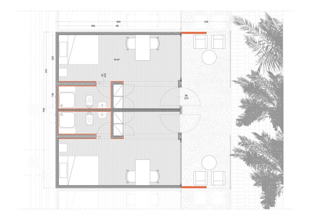 Medical Housing Compound - Studio Tam associati houses floor plan
