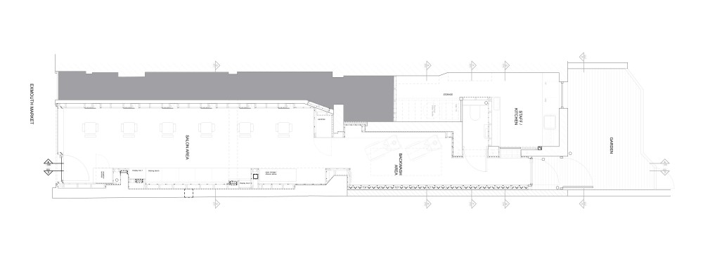 Interiors - The Klinik Hair Salon - Block Architecture floor plan