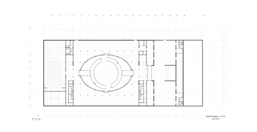 The MA: Andalucia's Museum of Memory - Alberto Campo Baeza access  floor plan