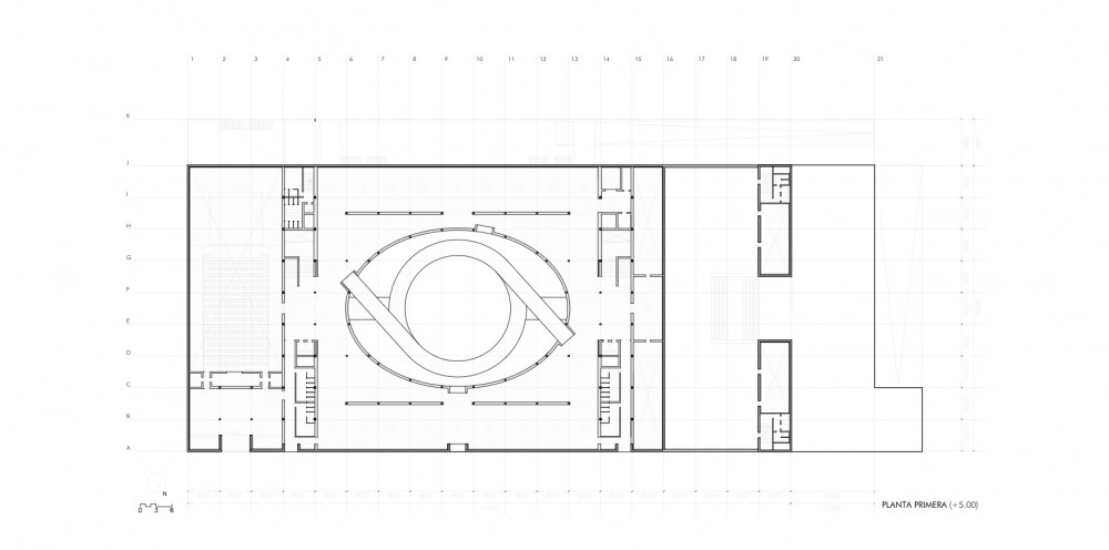 The MA: Andalucia's Museum of Memory - Alberto Campo Baeza first floor plan