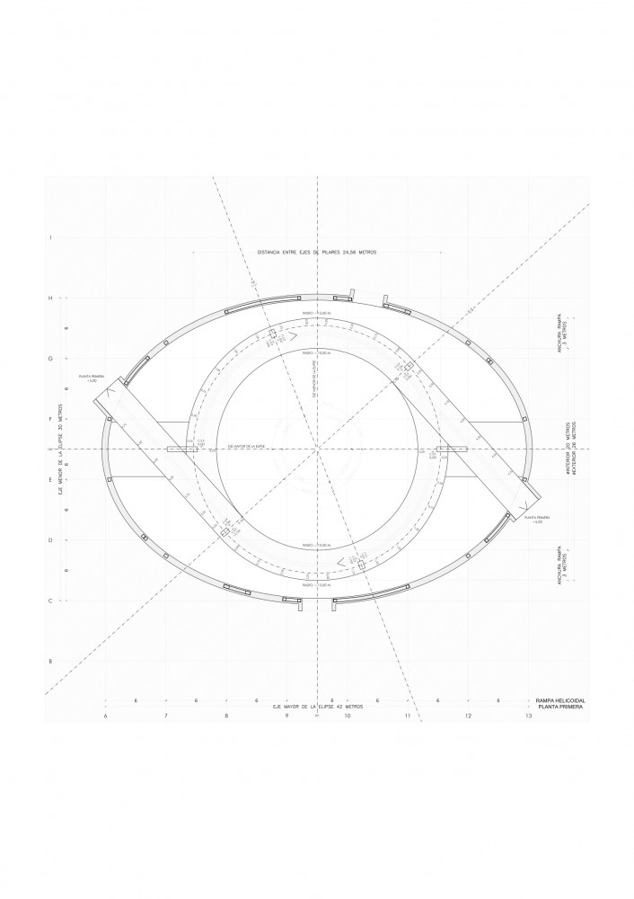 The MA: Andalucia's Museum of Memory - Alberto Campo Baeza ramp detail plan