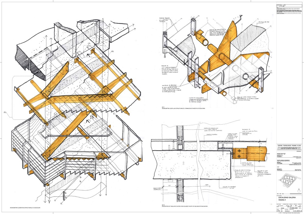 Abengoa Tecnological Campus Palmas Altas - RSH+P & Vidal - Asociados arquitectos stairs structure