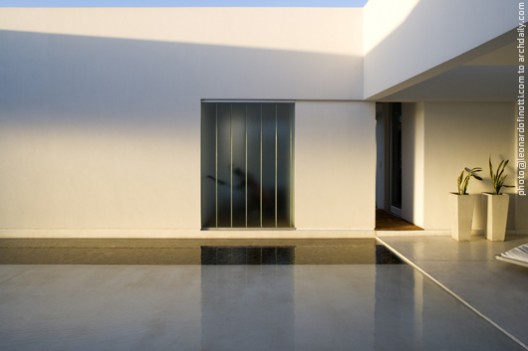 Patio detail toward service area