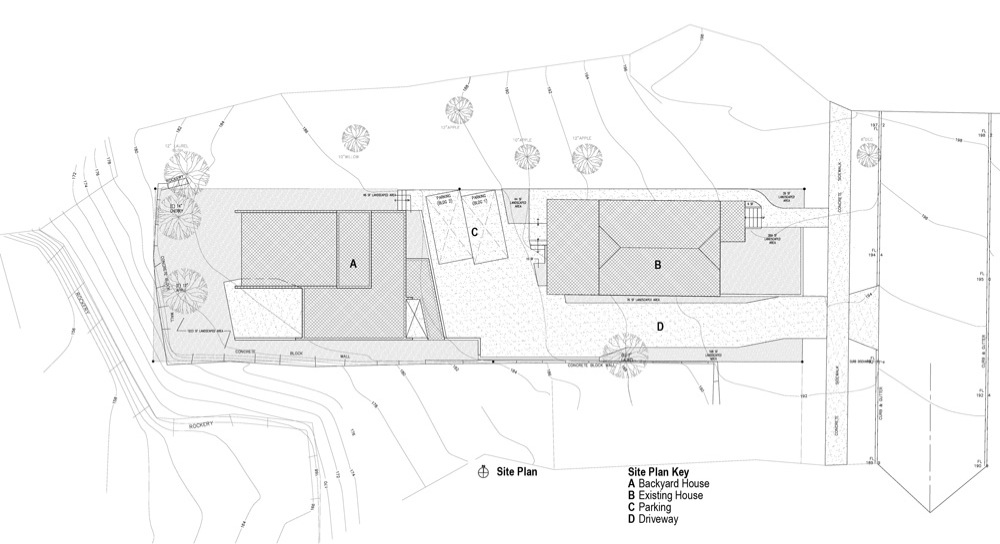 Backyard House - SHED Architecture & Design site plan