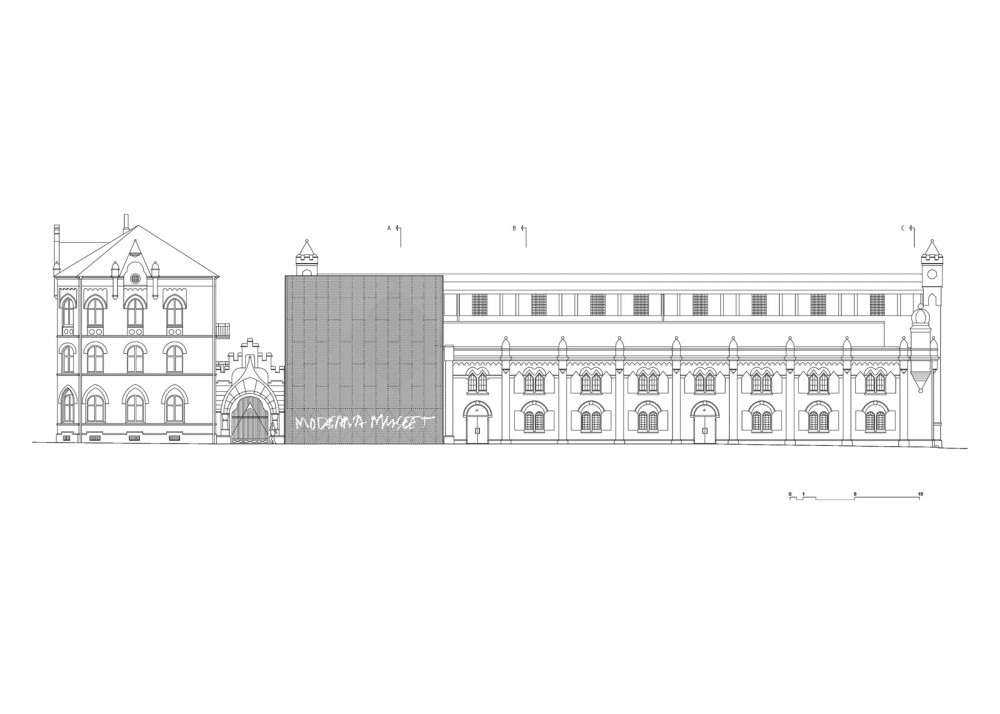 Museum - Moderna Museet Malmö - Tham & Videgård Arkitekter front elevation