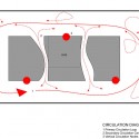 Performance Capture Studio - Kanner Architects & Lorcan O’Herlihy Architects Performance Capture Studio - Kanner Architects & Lorcan O’Herlihy Architects circulation diagram