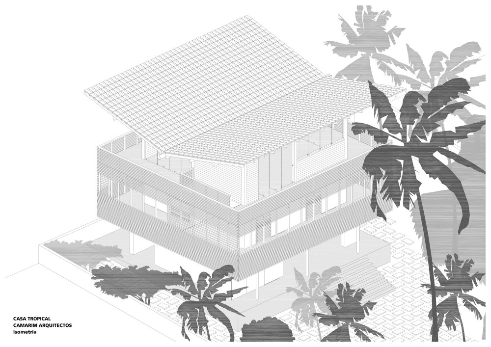Tropical House - Camarim Architects axo