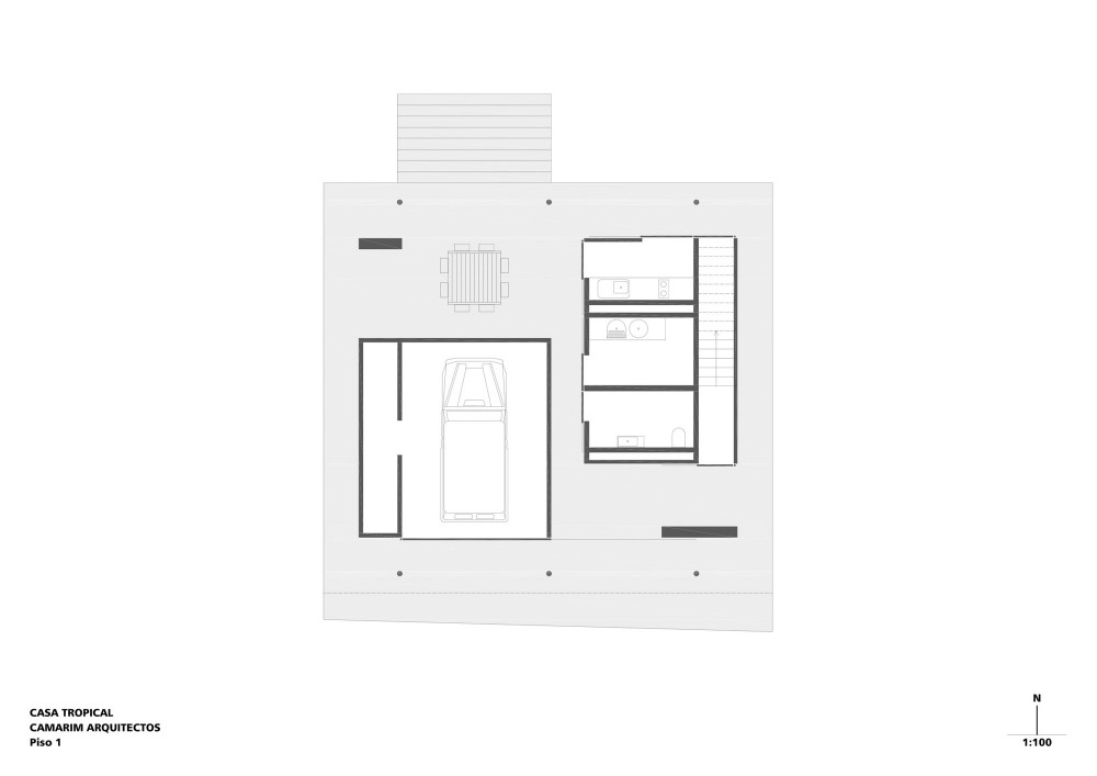Tropical House - Camarim Architects first floor plan