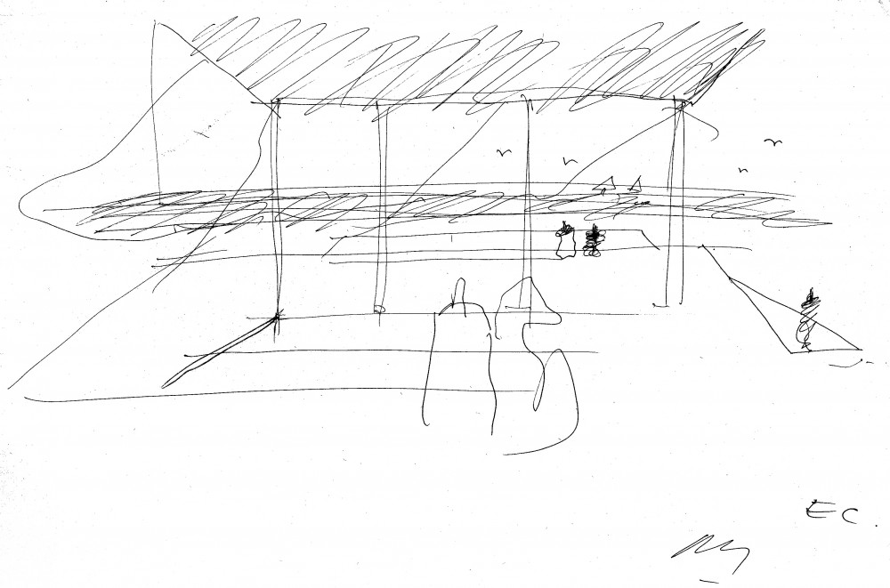 Between Cathedrals - Alberto Campo Baeza sketch