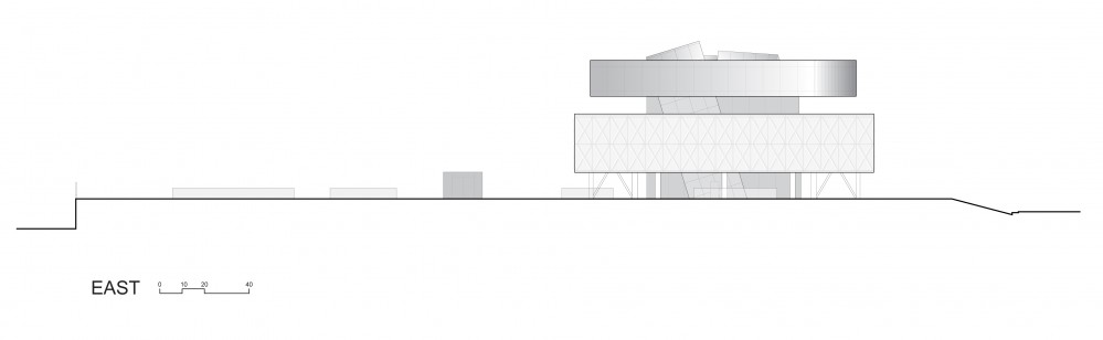 Vakko Headquarters and Power Media Center / REX East elevation (showcase)