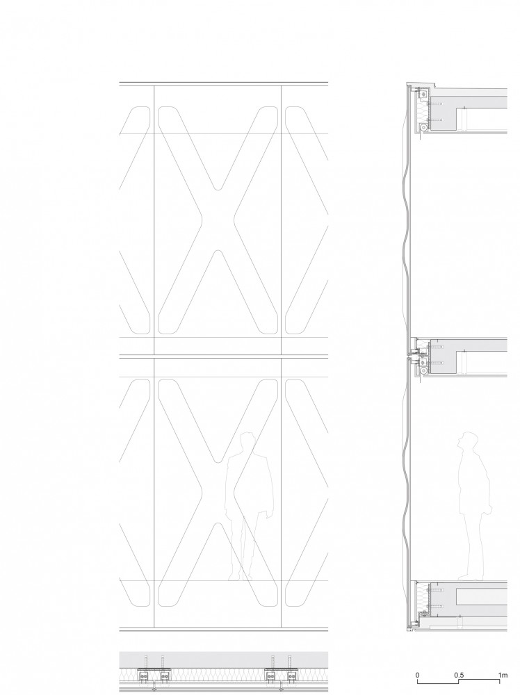 Vakko Headquarters and Power Media Center / REX Facade detail © REX
