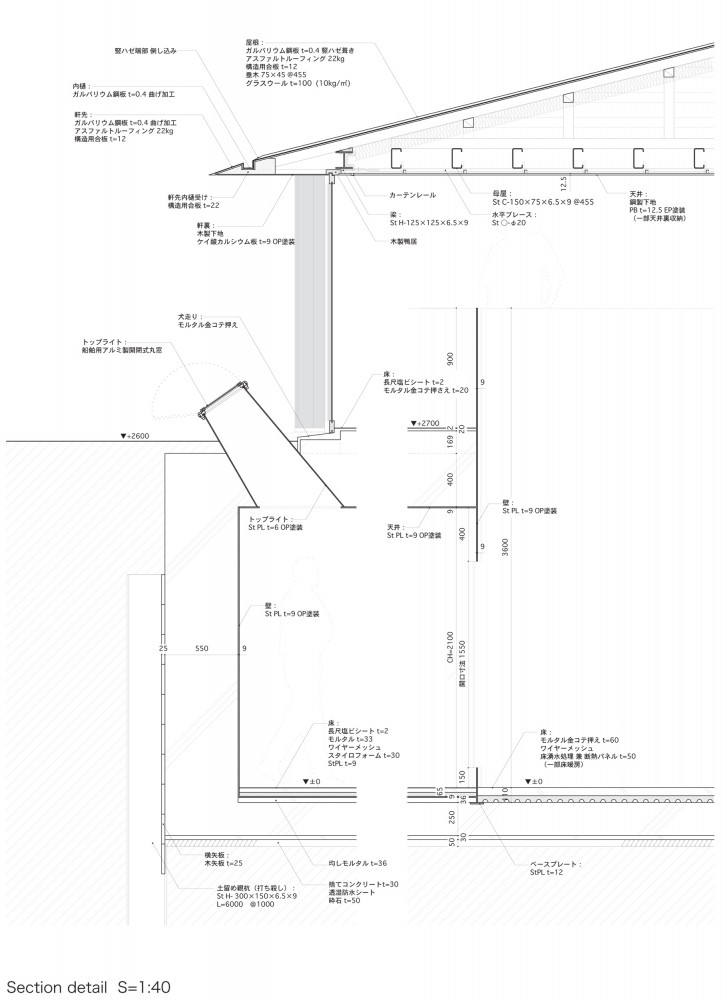 Clover House - Katsuhiro Miyamoto & Associates section detail