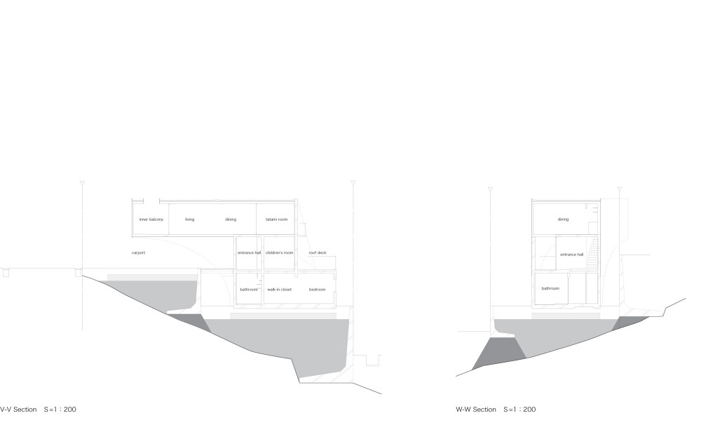 House - SHIP - Katsuhiro Miyamoto & Associates sections