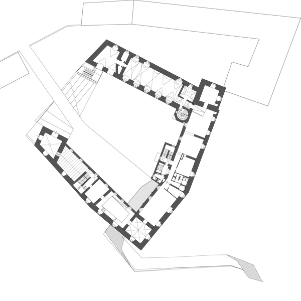 National Park Danube Visitors Center - Schloss Orth - synn architekten first floor plan