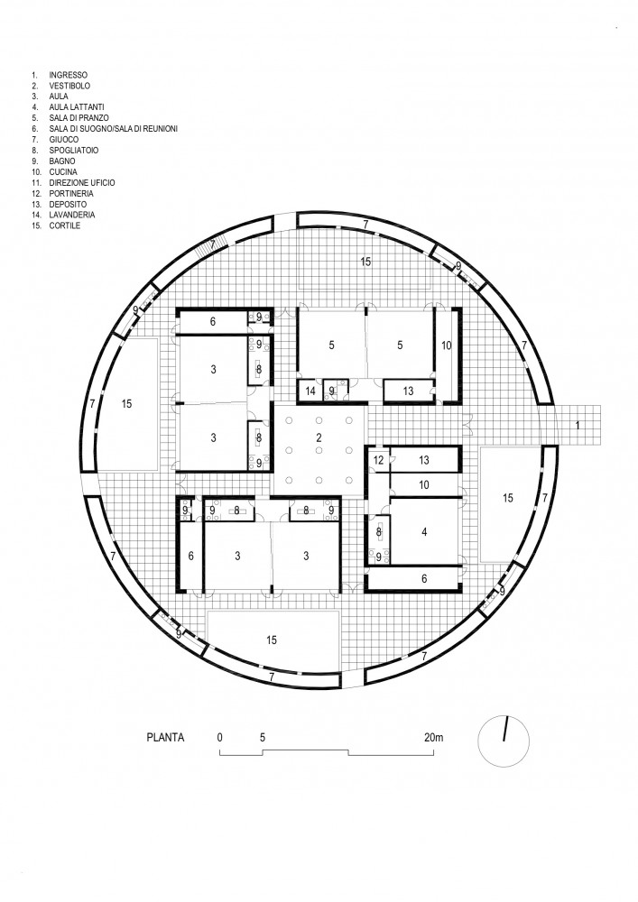 Benetton Kindergarden - Alberto Campo Baeza floor plan