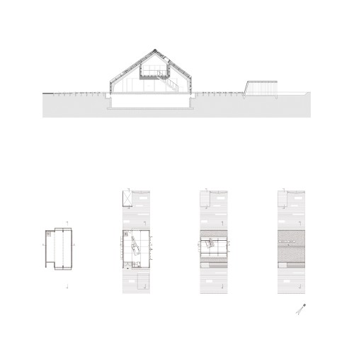 section & floor plans