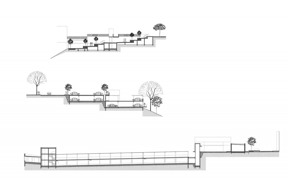 Carros Parking Lot & Urban Planning - N+B Architectes sections