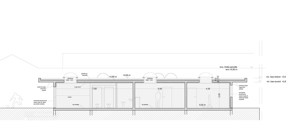 Diderot d'Alembert School Infirmary - Chartier/Dalix Architectes section