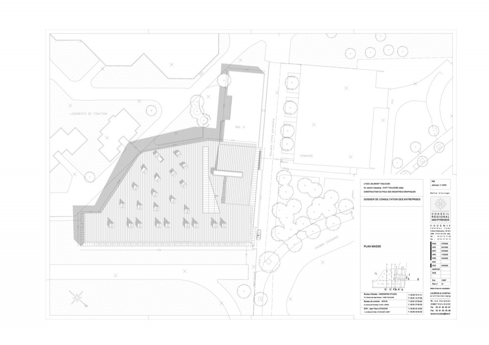 School - Educational - Lycée de Jolimont - Laurens & Loustau Architectes site plan