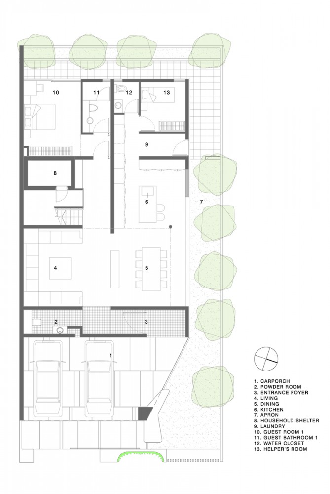 Maximum Garden House - Formwerkz Architects ground floor plan