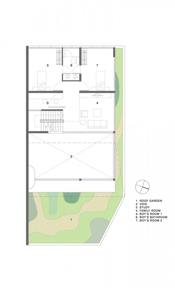 Maximum Garden House - Formwerkz Architects second floor plan