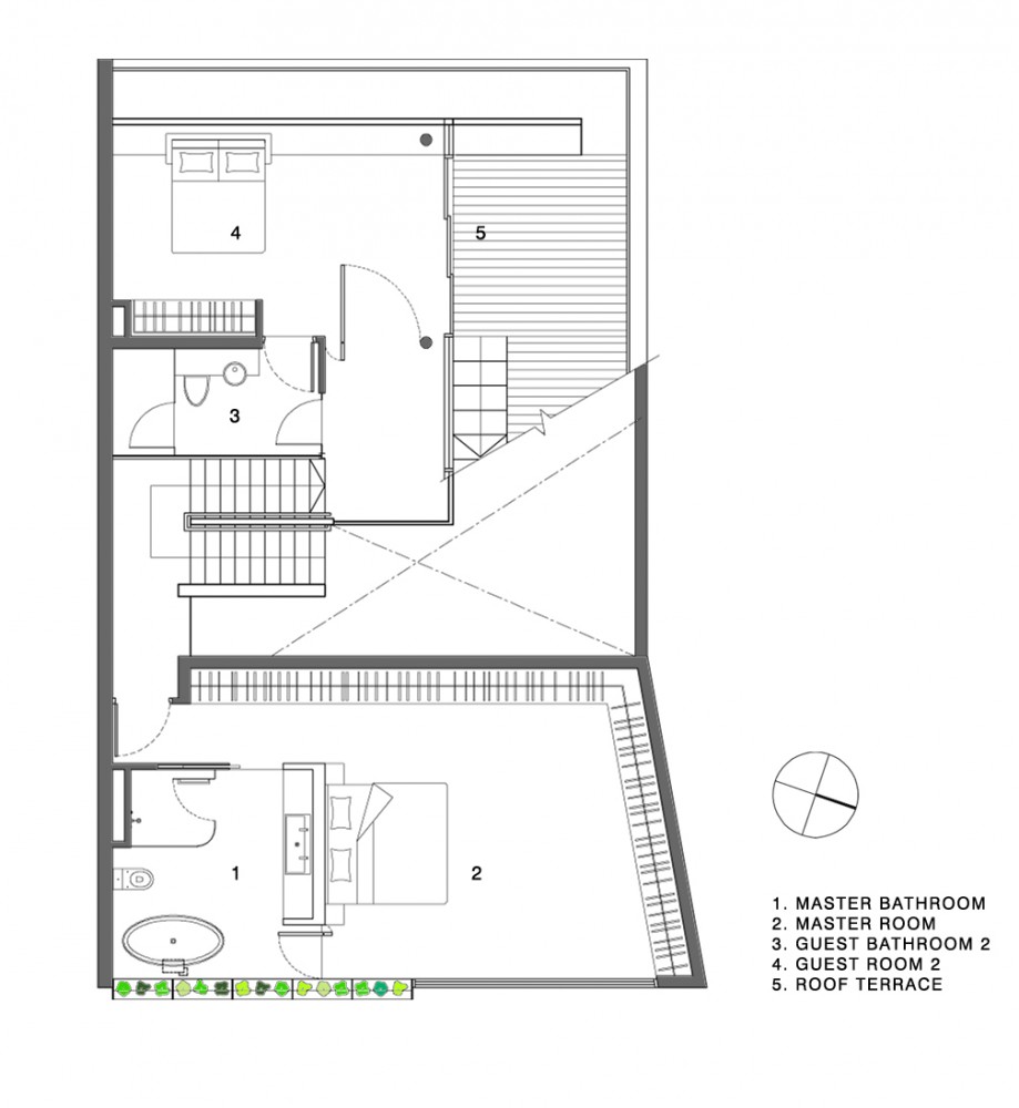 Maximum Garden House - Formwerkz Architects third floor plan