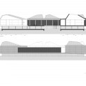 Centre for the Interpretation of Rivers - Jose Juan Barba Centre for the Interpretation of Rivers - Jose Juan Barba north elevation & section