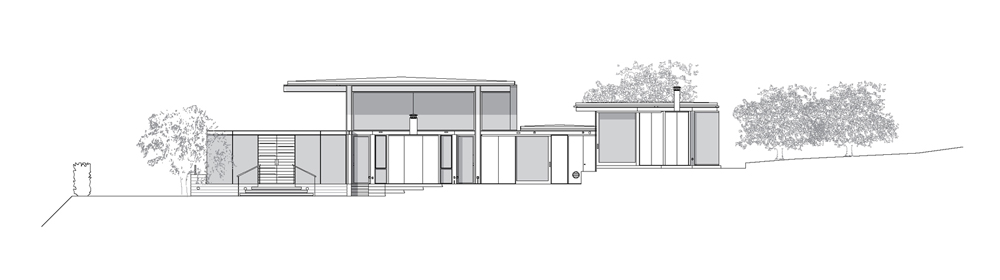 Montecito Residence - Barton Myers Associates west elevation