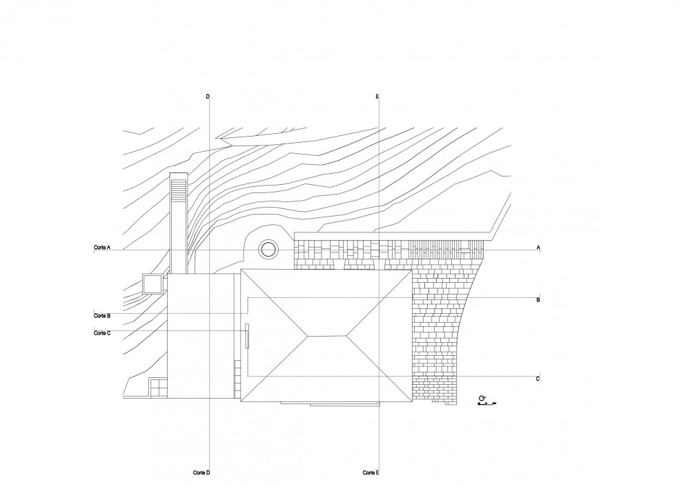 Casa das Caldeiras - João Mendes Ribeiro e Cristina Guedes roof plan