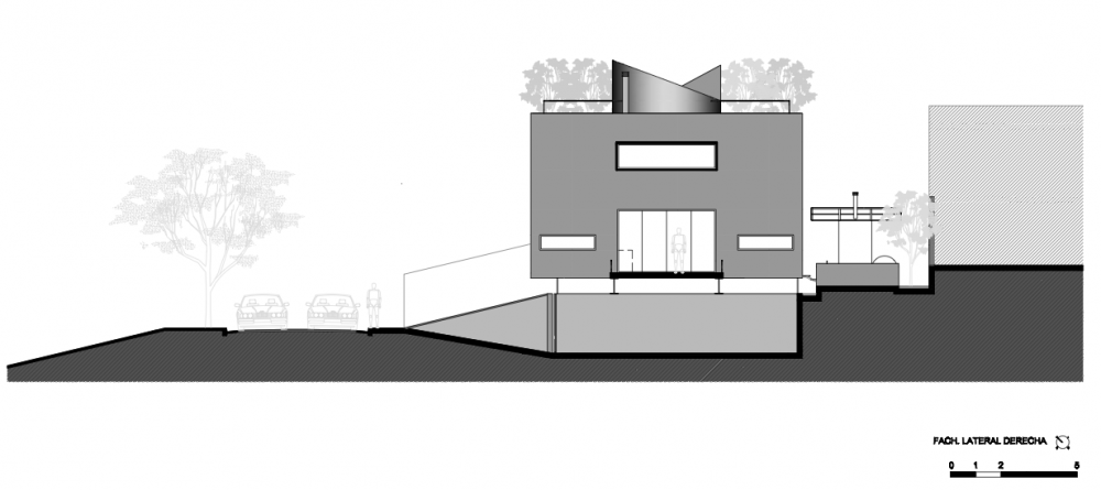 mirante do horto house / flavio castro elevation