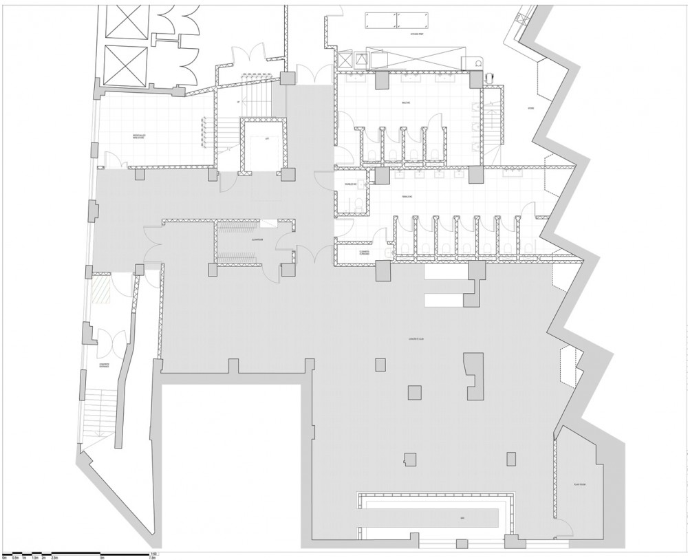 Pizza East / Michaelis Boyd basement plan