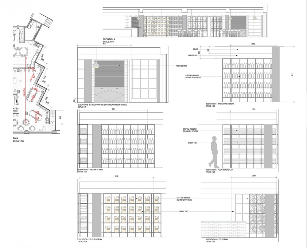 Pizza East / Michaelis Boyd elevation