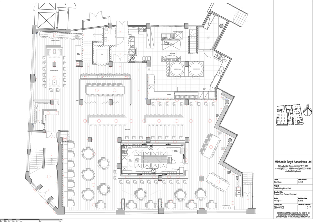 Pizza East / Michaelis Boyd ground floor plan