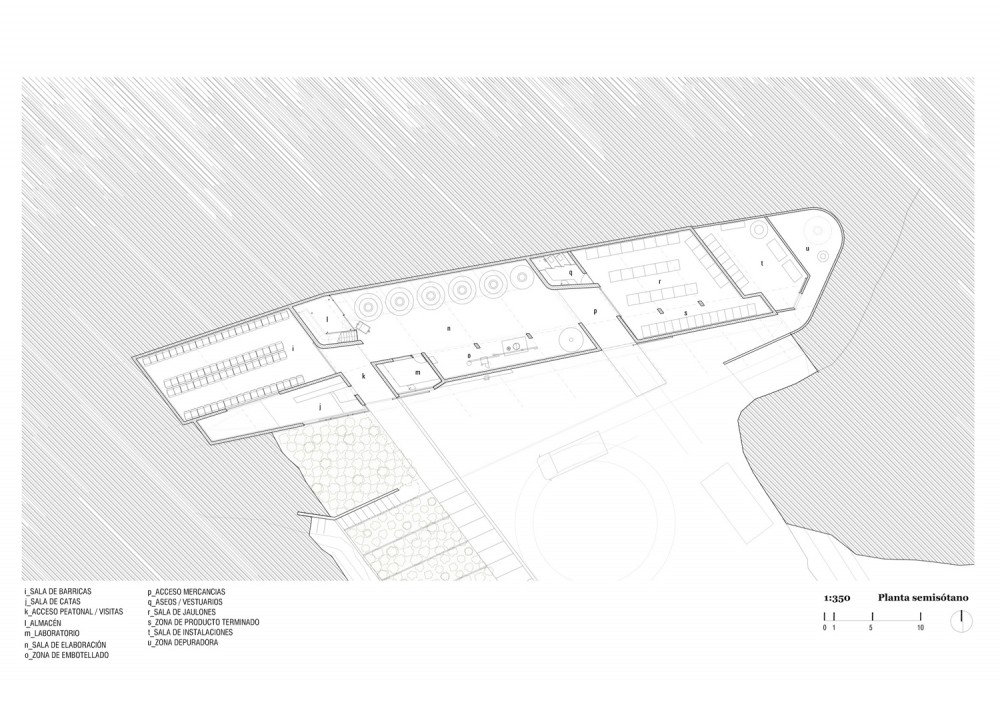 Qumran Winery - Konkrit Blu Arquitectura basement floor plan