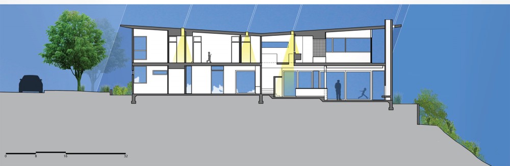 House - Casa Familia - Kevin deFreitas Architects section