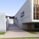 between librry and aud Space between the Library and Auditorium © Serero Architects