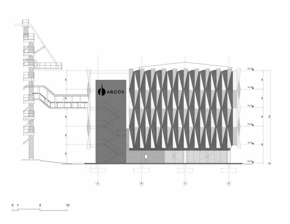 Argos, Building for an Electrical Generator at a Cement Factory - Felipe Gonzalez-Pacheco elevation 01