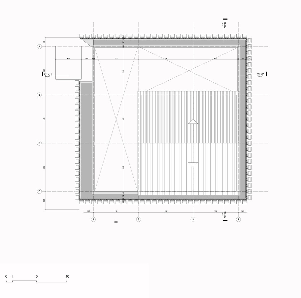 Argos, Building for an Electrical Generator at a Cement Factory - Felipe Gonzalez-Pacheco roof plan