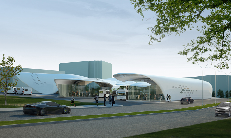 Stoke-on-Trent Bus Station Proposal by Austin-Smith: Lord View from Potteries Way