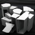 Spiral Booths Concept Model 1a Courtesy of Vazio S/A